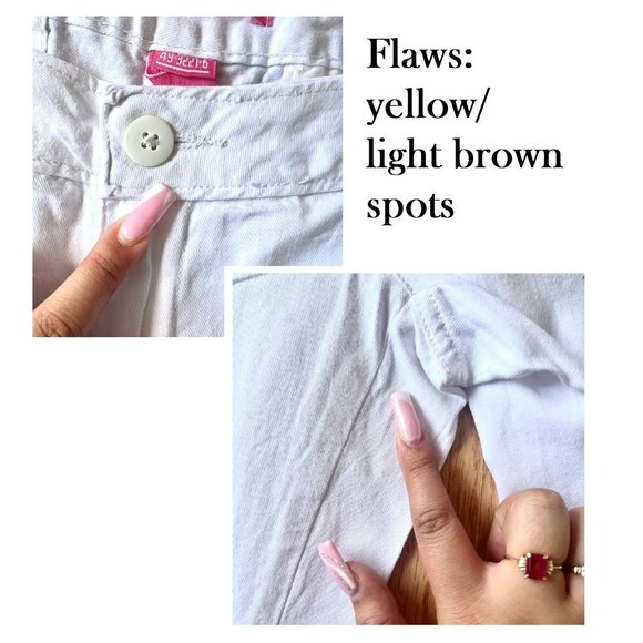 Woman Within Size 14W White Cropped Jeans Cotton Natural Fit Style - Picture 6 of 9